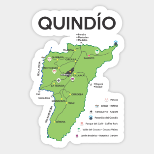 Map of Quindio Sticker